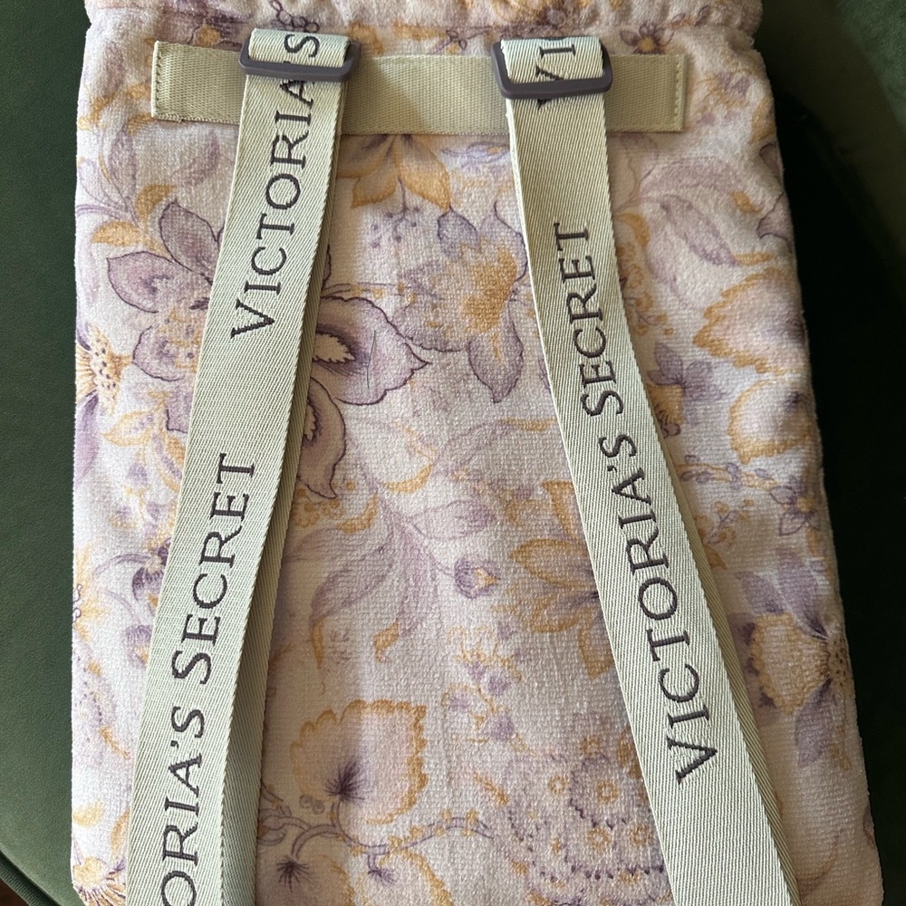 Victoria's Secret Purple and Cream 2 in 1 Towel Backpack